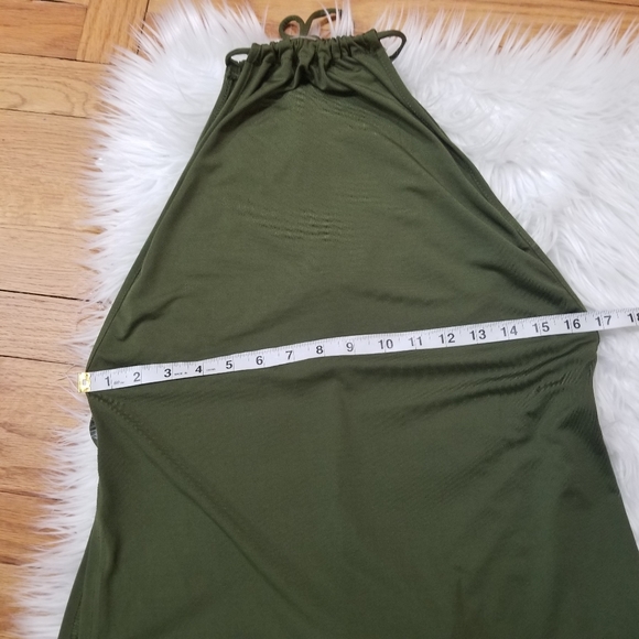 Jumpsuit Open on the Sides Without Sleeves Color Olive Green SIZE M. - Picture 13 of 17